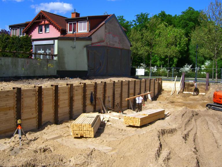 Bodensicherung mit Spundwänden