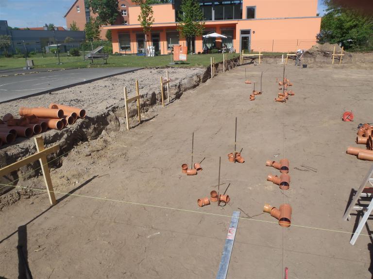 Vorbereitung der Versorgungsanschlüsse