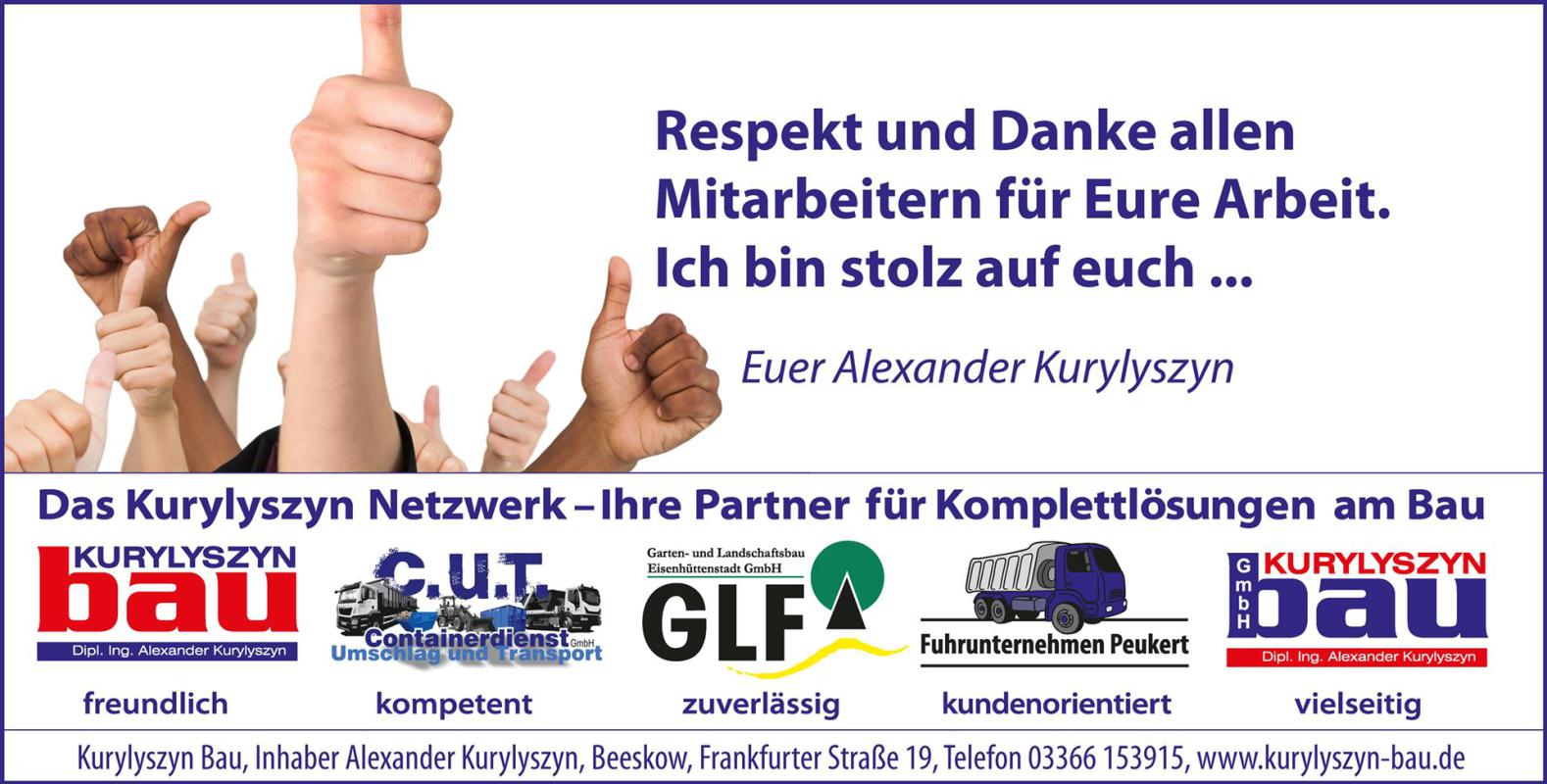 Dankeschön an alle Mitarbeiter